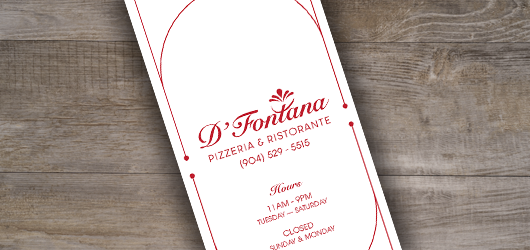 D'Fontana Menu